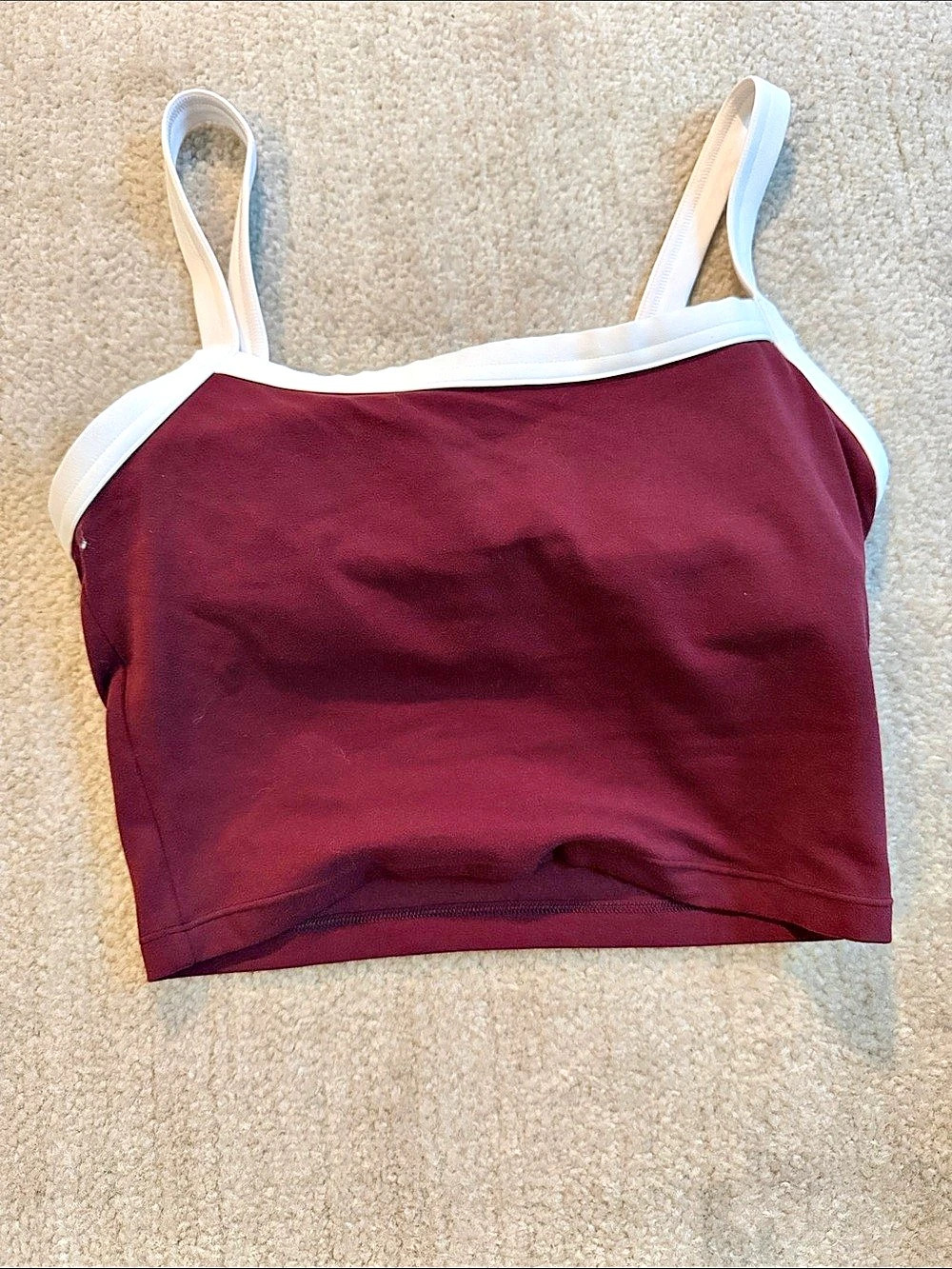 Abercrombie YPB Burgundy Strappy Tank Top